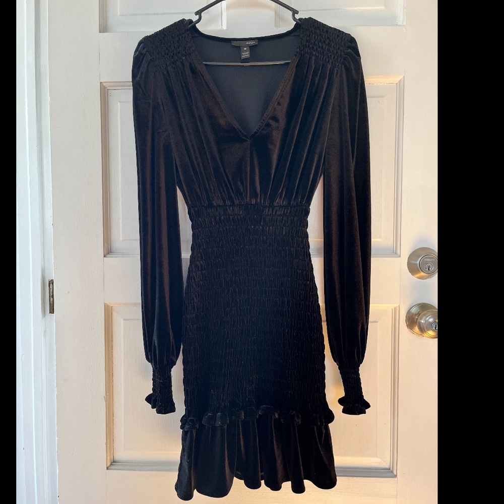 Black velour dress